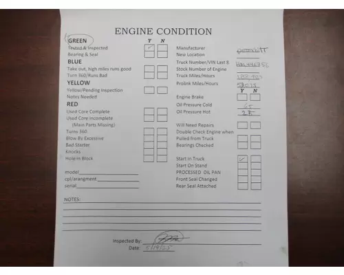 CUMMINS ISLG 3517 ENGINE ASSEMBLY
