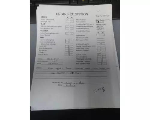 CUMMINS ISLG 3517 ENGINE ASSEMBLY