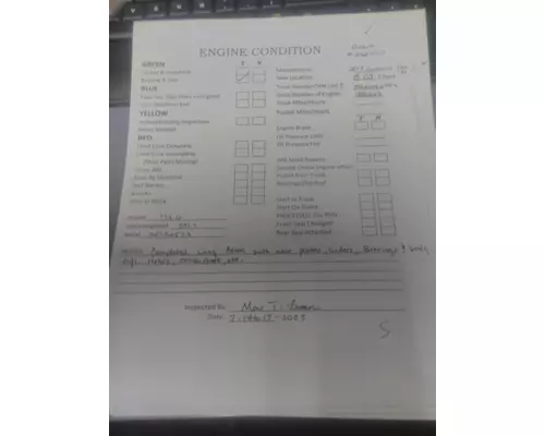 CUMMINS ISLG 3517 ENGINE ASSEMBLY