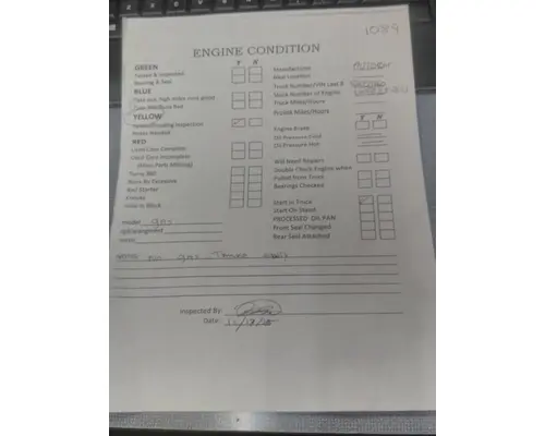 CUMMINS ISLG 3517 ENGINE ASSEMBLY