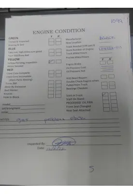 CUMMINS ISLG 3519 ENGINE ASSEMBLY