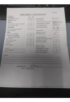 CUMMINS ISLG 3519 ENGINE ASSEMBLY
