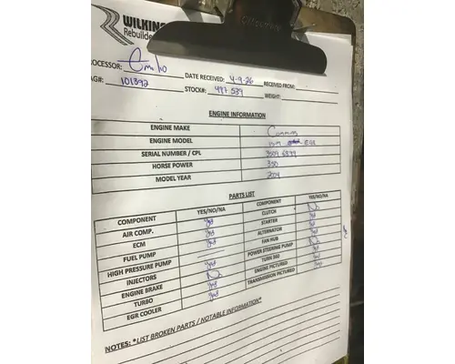 CUMMINS ISM EGR Engine Assembly
