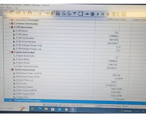 CUMMINS ISM ECM