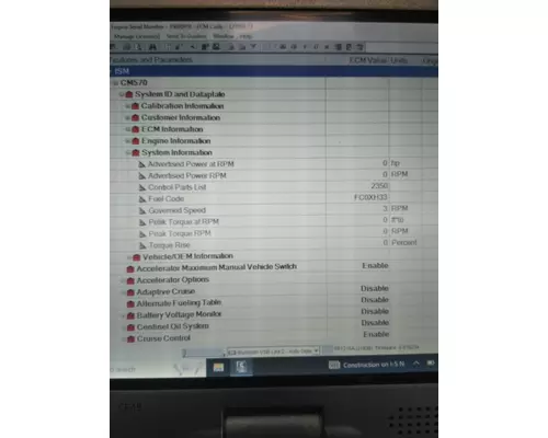 CUMMINS ISM ENGINE CONTROL MODULE (ECM)