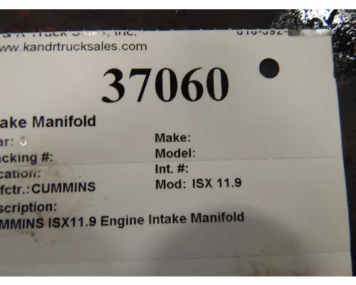 CUMMINS ISX 11.9 Intake Manifold
