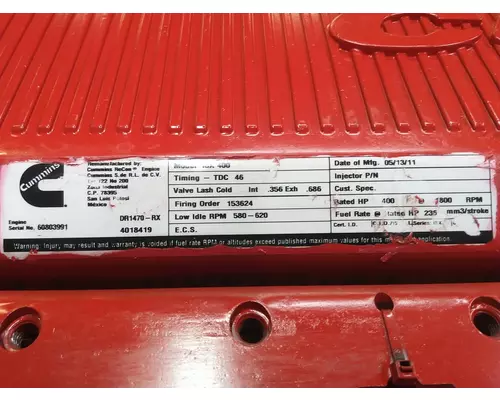 CUMMINS ISX 8255 ENGINE ASSEMBLY