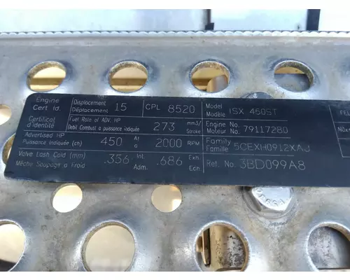 CUMMINS ISX 8520 ENGINE ASSEMBLY