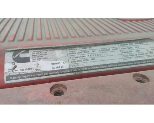 CUMMINS ISX 8520 ENGINE ASSEMBLY