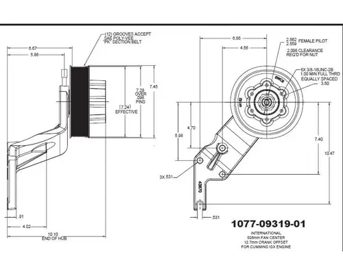 CUMMINS ISX-Kysor_1077-09319-01 Fan Clutch