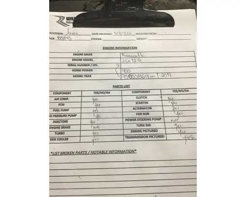CUMMINS ISX12-G Engine Assembly