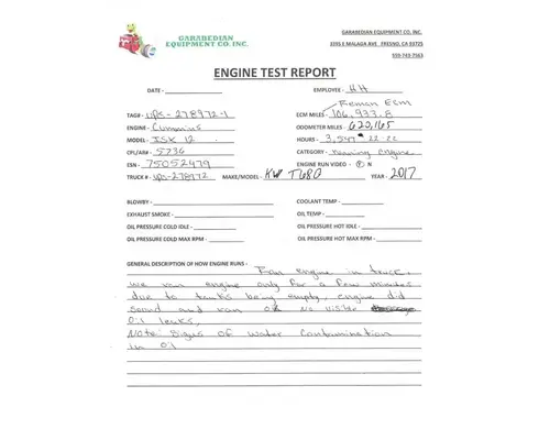 CUMMINS ISX12-G Engine Assembly