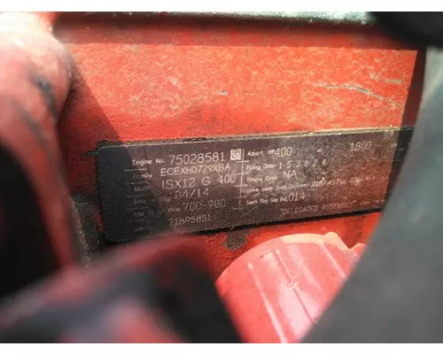 CUMMINS ISX12G 3647 ENGINE ASSEMBLY