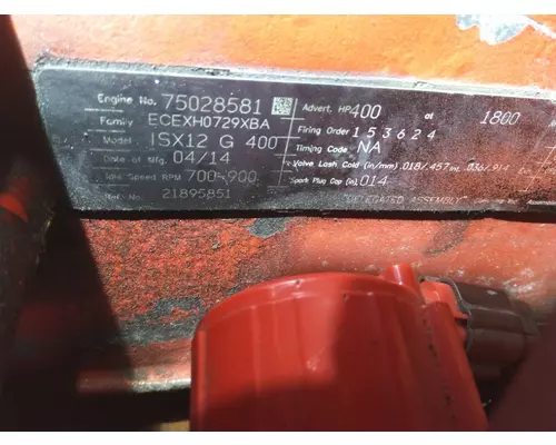 CUMMINS ISX12G 3647 ENGINE ASSEMBLY