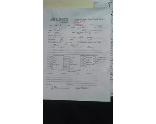 CUMMINS ISX12G 3647 ENGINE ASSEMBLY