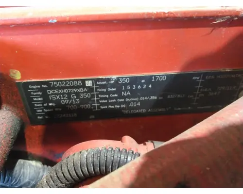 CUMMINS ISX12G 3647 ENGINE ASSEMBLY