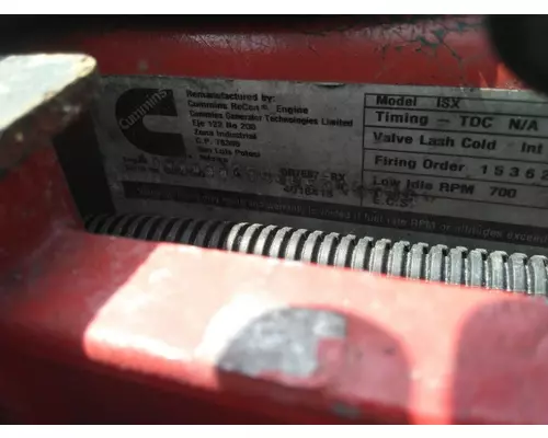 CUMMINS ISX12G 3647 ENGINE ASSEMBLY
