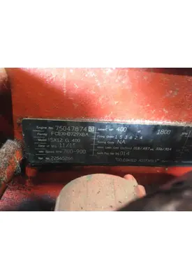 CUMMINS ISX12G 3647 ENGINE ASSEMBLY