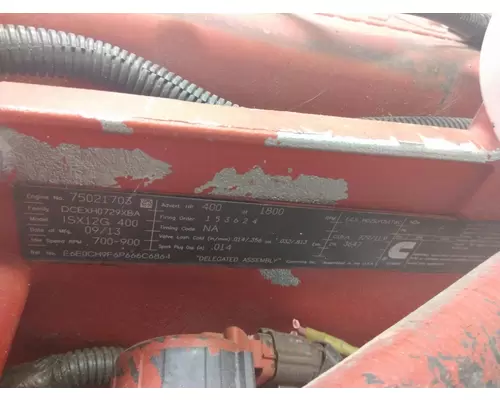 CUMMINS ISX12G 3674 ENGINE ASSEMBLY