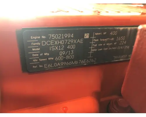 CUMMINS ISX12 Engine Assembly