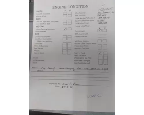 CUMMINS ISX15 3719 ENGINE ASSEMBLY
