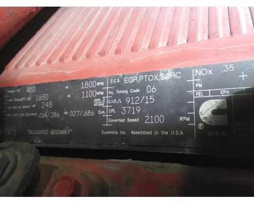 CUMMINS ISX15 3719 ENGINE ASSEMBLY