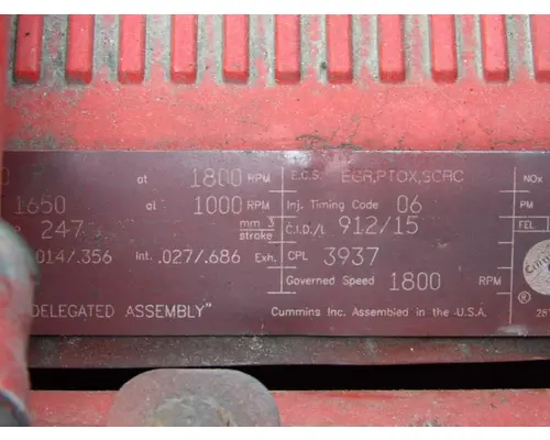 CUMMINS ISX15 3937 ENGINE ASSEMBLY