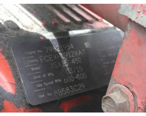 CUMMINS ISX15 4583 ENGINE ASSEMBLY