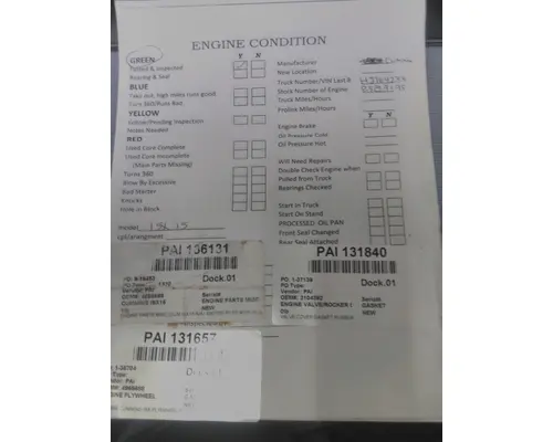 CUMMINS ISX15 4586 ENGINE ASSEMBLY