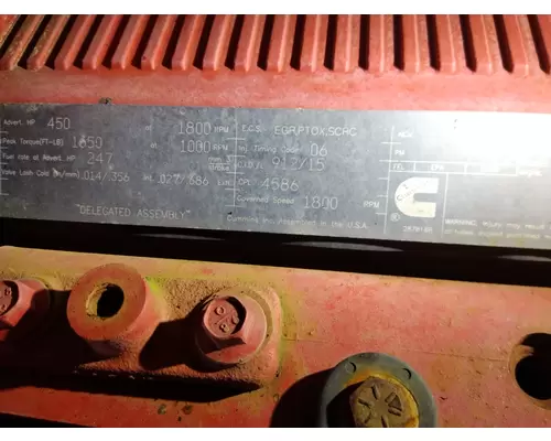 CUMMINS ISX15 4586 ENGINE ASSEMBLY