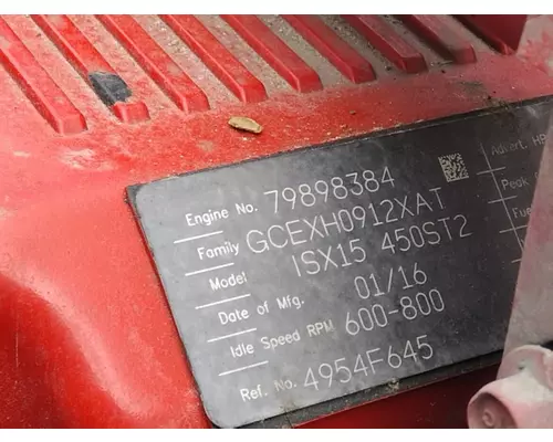 CUMMINS ISX15 4586 ENGINE ASSEMBLY