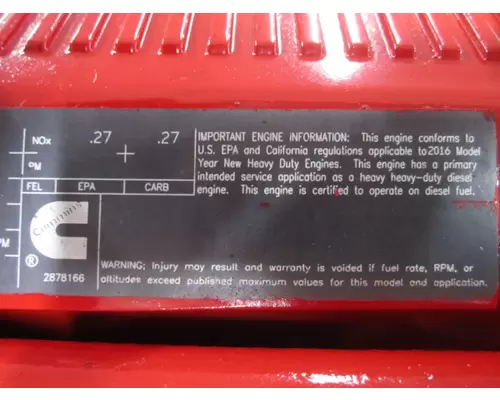 CUMMINS ISX15 4586 ENGINE ASSEMBLY