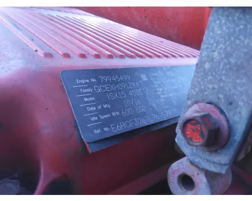 CUMMINS ISX15 4586 ENGINE ASSEMBLY