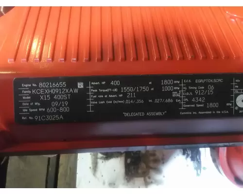 CUMMINS ISX15 ENGINE CONTROL MODULE (ECM)