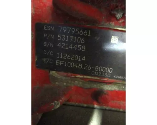 CUMMINS ISX15 ENGINE CONTROL MODULE (ECM)