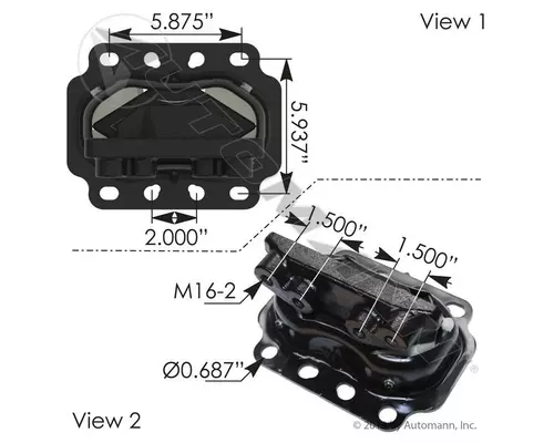 CUMMINS ISX15 ENGINE MOUNTS, ENGINE (REAR)