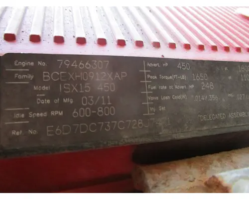 CUMMINS ISX15 Engine Assembly