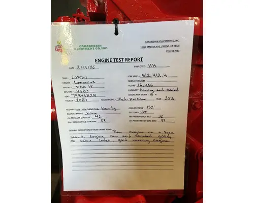 CUMMINS ISX15 Engine Assembly