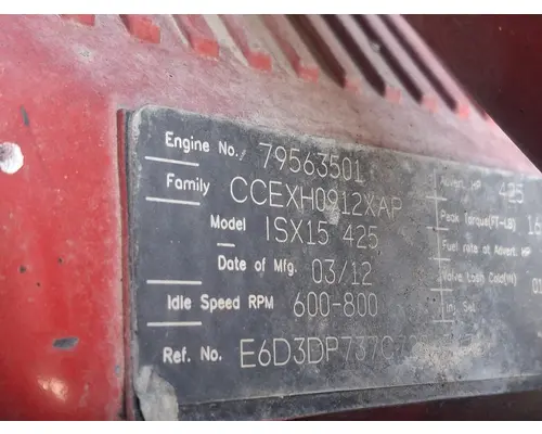 CUMMINS ISX15 Engine Assembly
