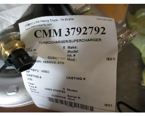 CUMMINS ISX15 TURBOCHARGER