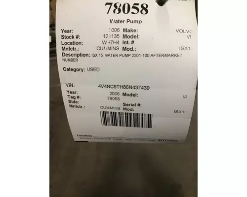 CUMMINS ISX15 Water Pump