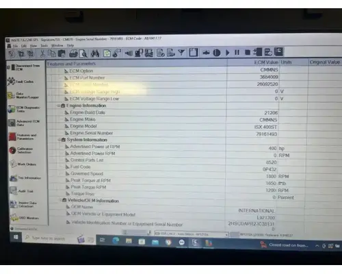 CUMMINS ISX ECM