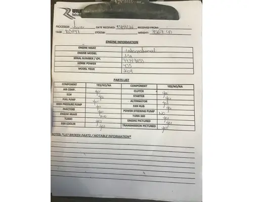 CUMMINS ISX Engine Assembly
