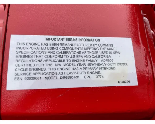 CUMMINS ISX Engine Assembly