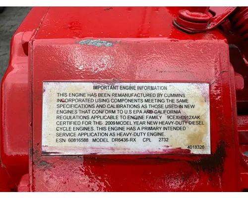 CUMMINS ISX Engine Assembly