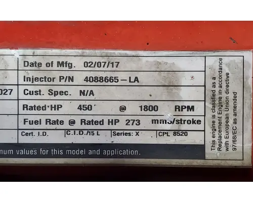 CUMMINS ISX Engine Assembly