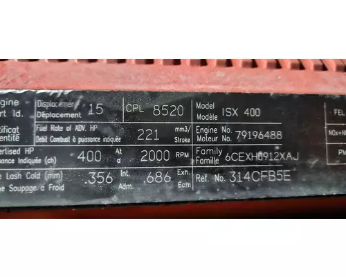 CUMMINS ISX Engine Assembly