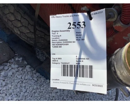 CUMMINS ISX Engine Assembly in PORTER, TX #2553