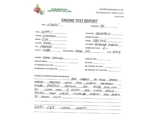 CUMMINS ISX Engine Assembly