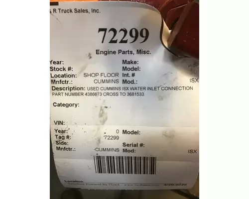 CUMMINS ISX Engine Parts, Misc.